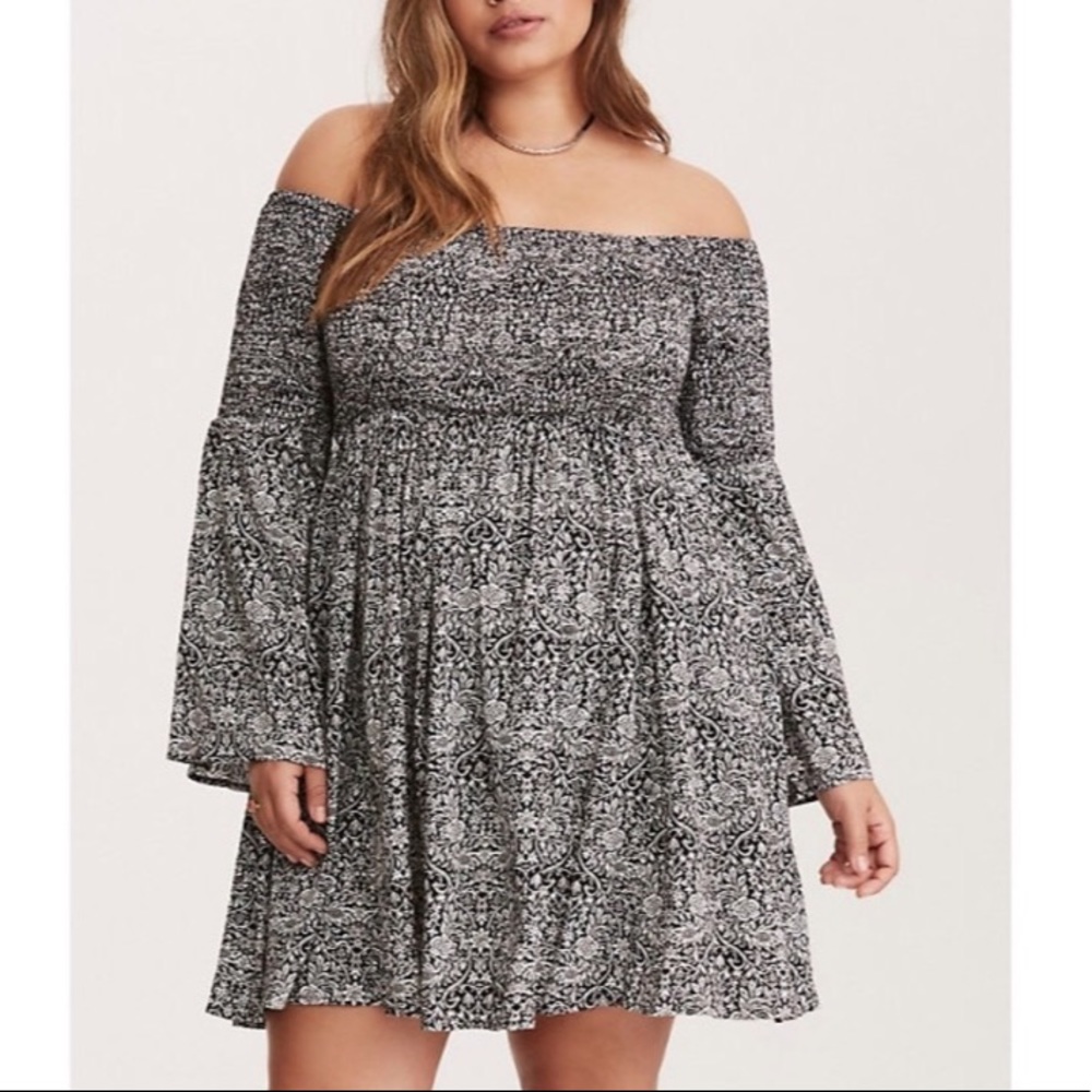 Torrid off the Shoulder skater Dress